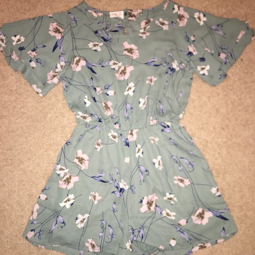 Floral Romper with Pockets